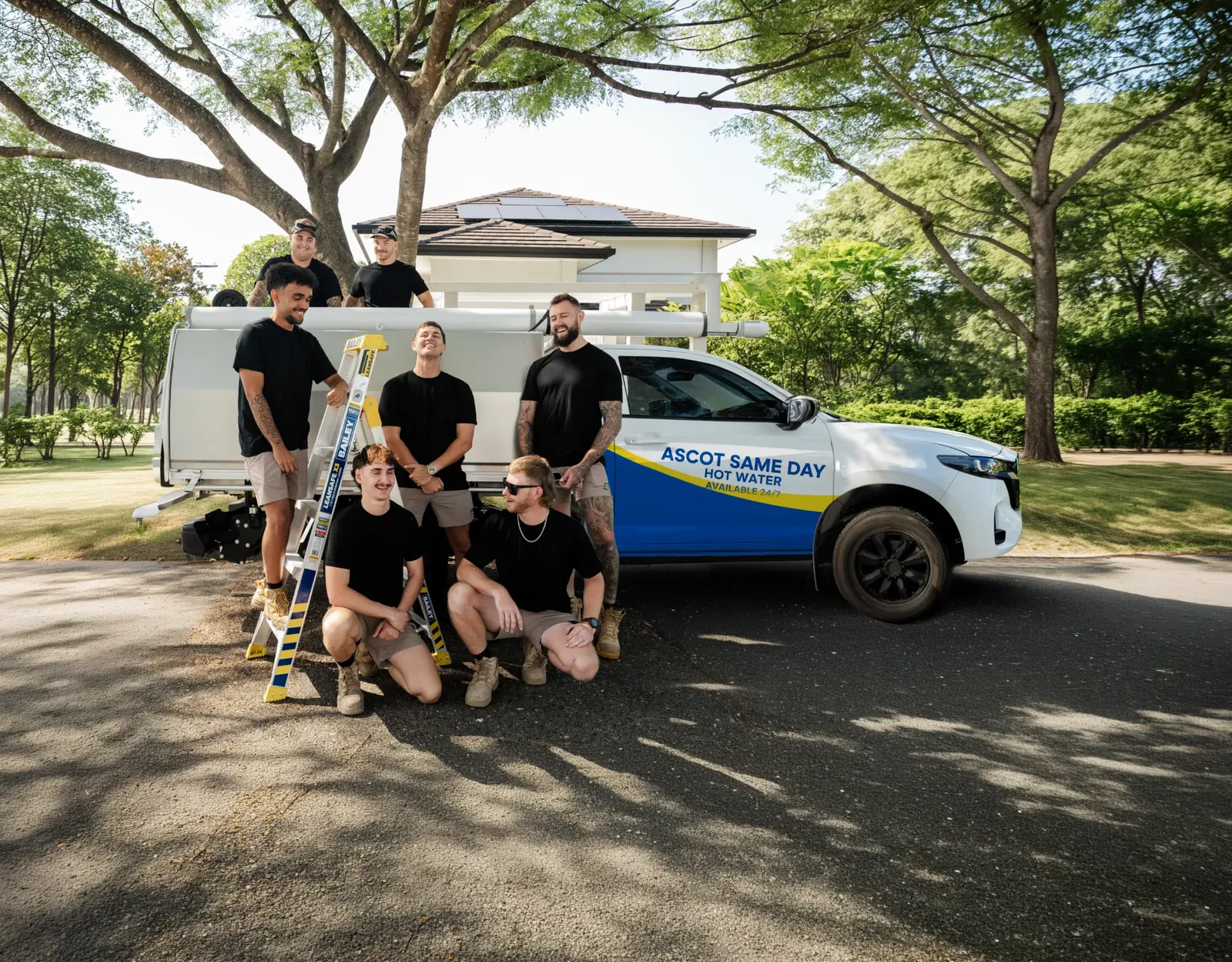 Ascot Same Day Hot Water team and ute